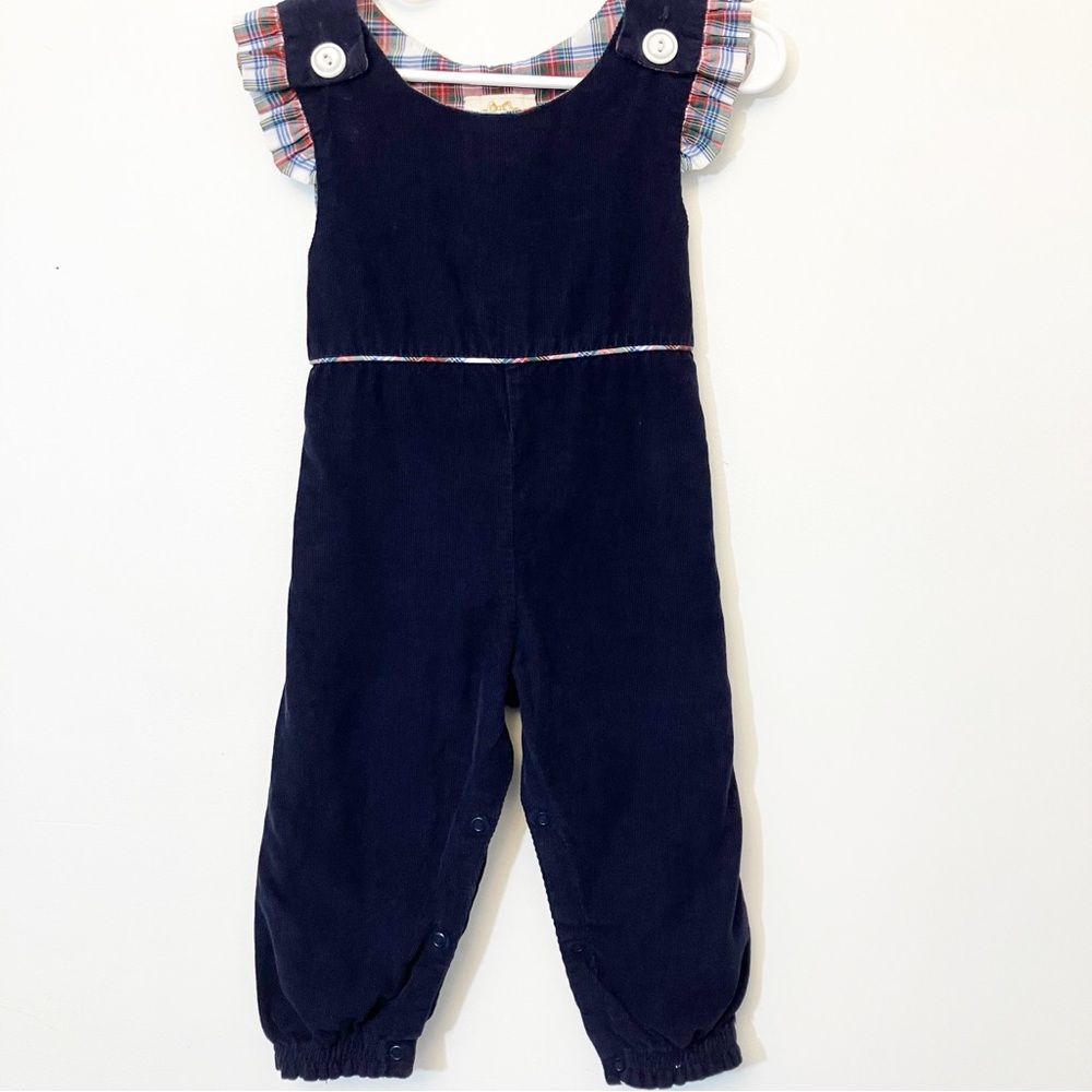 The Beaufort Bonnet Company navy corduroy overall 12-18m